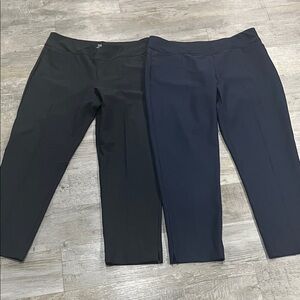 Tail white label Women's Black and Navy Pants ankle gold women’s 16 stretch